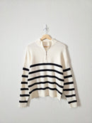 Aemi + Co Striped Quarter Zip (M)