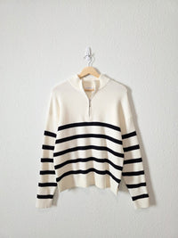 Aemi + Co Striped Quarter Zip (M)