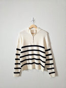 Aemi + Co Striped Quarter Zip (M)