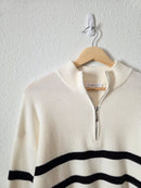 Aemi + Co Striped Quarter Zip (M)