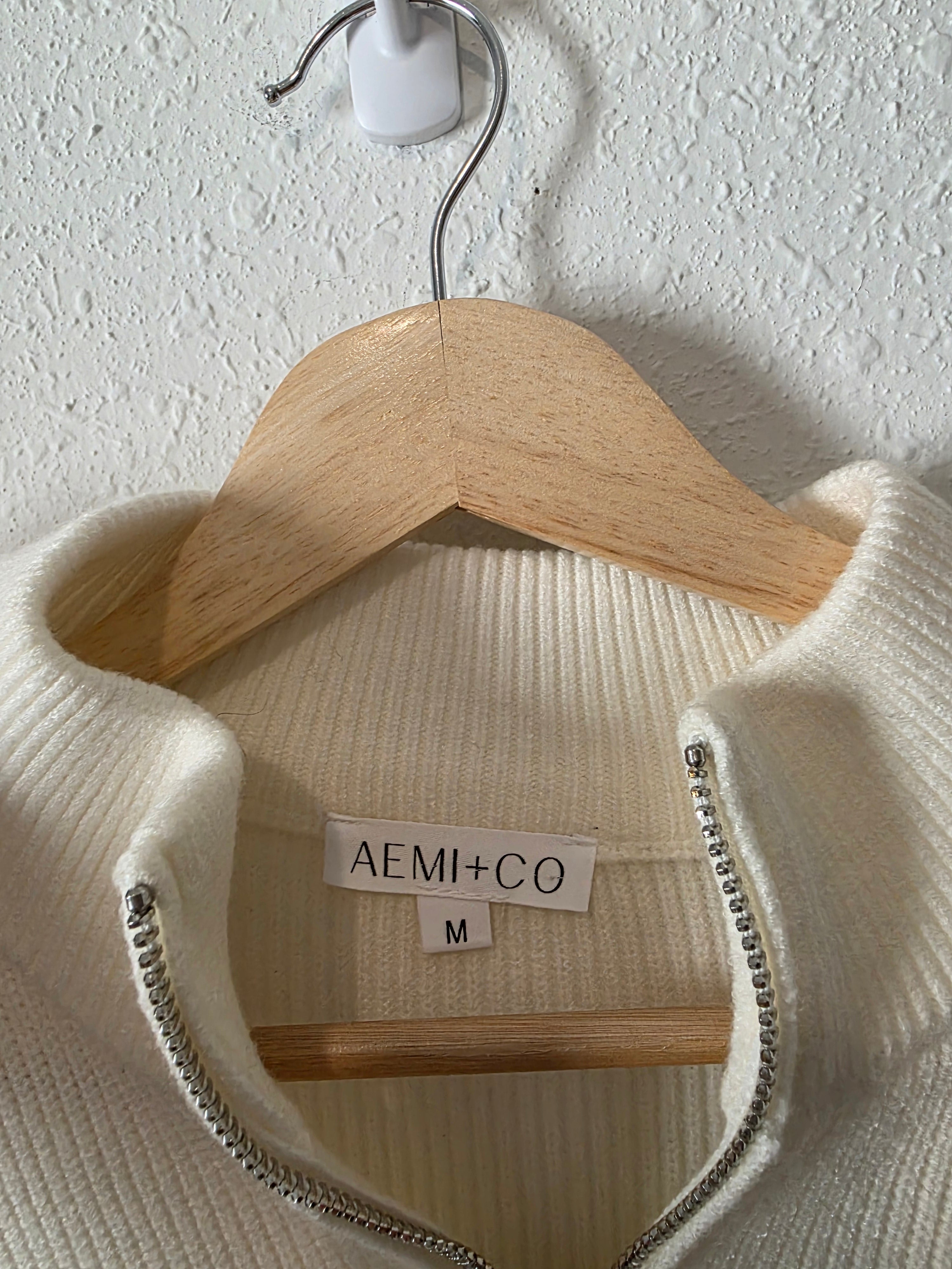 Aemi + Co Striped Quarter Zip (M)