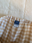 Neutral Gingham Cotton Maxi Dress (M)