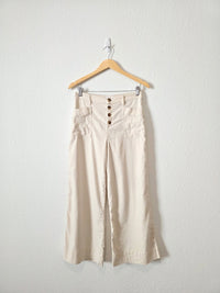 Evereve Linen Blend Wide Leg Pants (28)