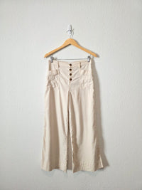 Evereve Linen Blend Wide Leg Pants (28)