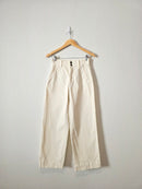 Everlane Ecru Cotton Wide Leg Pants (2)
