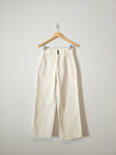 Everlane Ecru Cotton Wide Leg Pants (2)