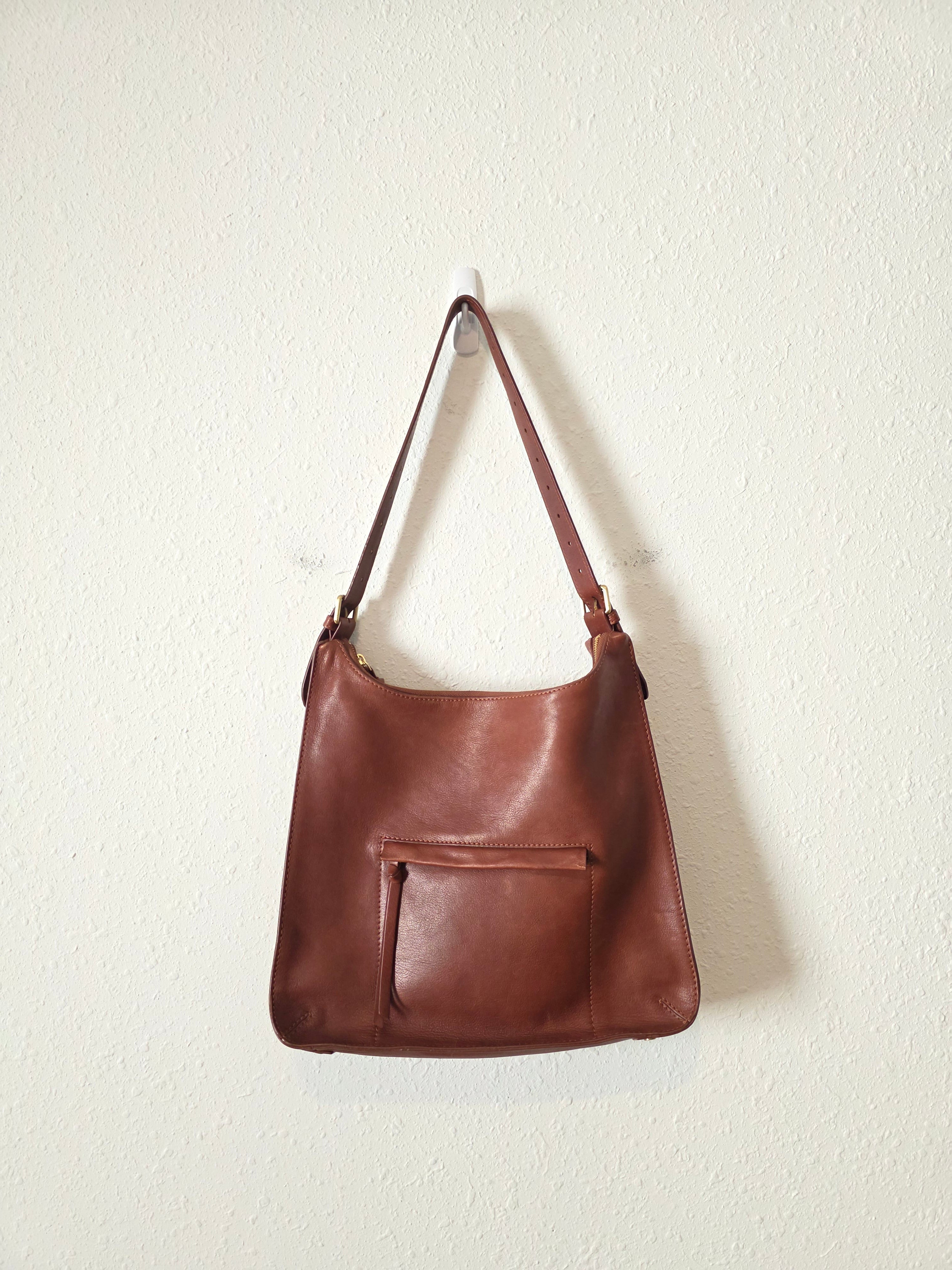 C&C Cognac Leather Shoulder Bag