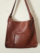 C&C Cognac Leather Shoulder Bag