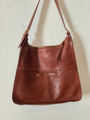 C&C Cognac Leather Shoulder Bag