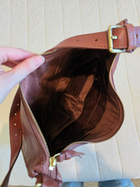 C&C Cognac Leather Shoulder Bag