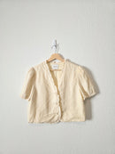Reformation Linen Ruffle Top (M)