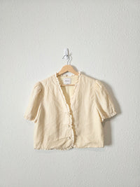 Reformation Linen Ruffle Top (M)