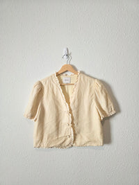 Reformation Linen Ruffle Top (M)