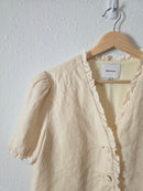 Reformation Linen Ruffle Top (M)