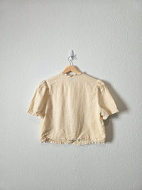 Reformation Linen Ruffle Top (M)