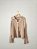 Ribbed Knit Button Up Sweater (XL)
