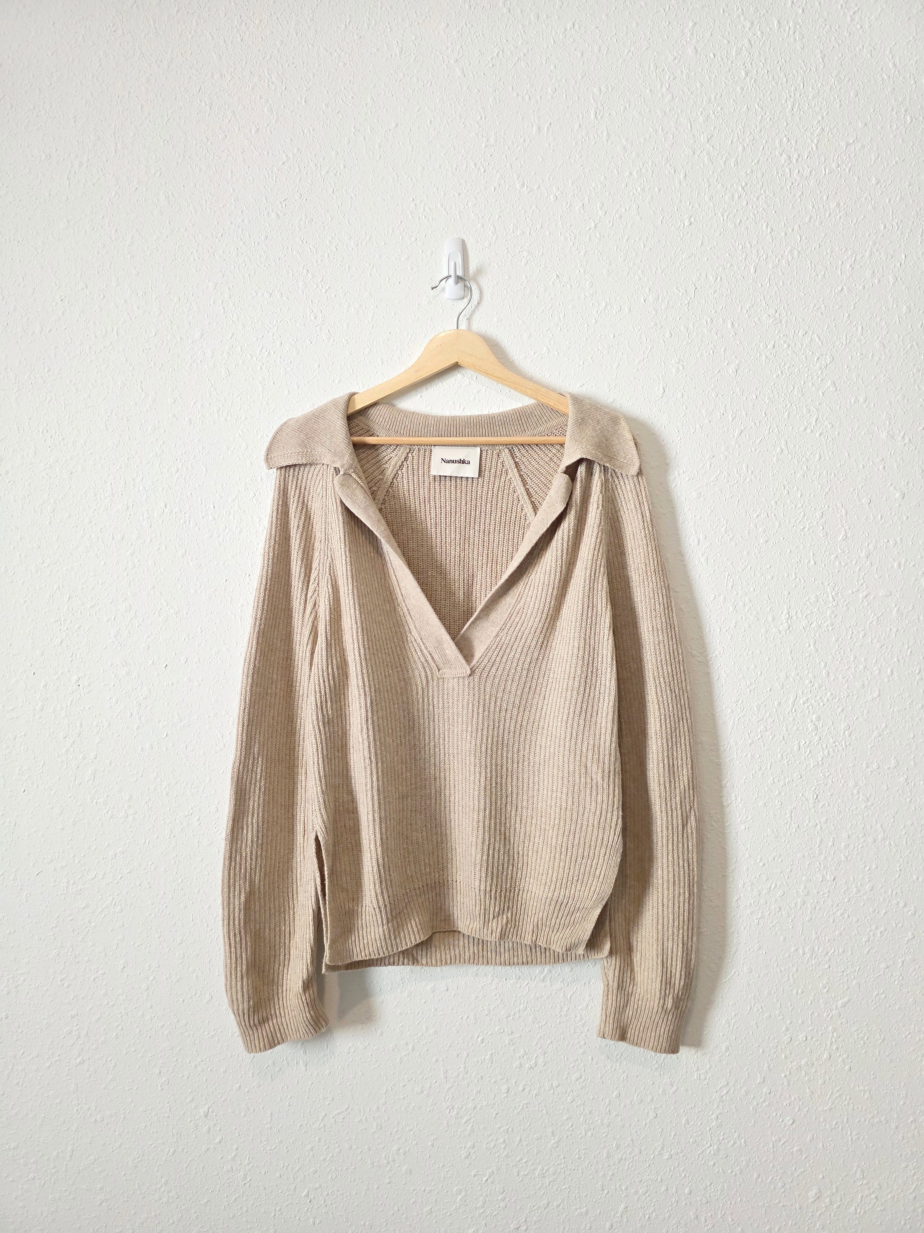 Nanushka Collared Wool Cashmere Sweater (S)