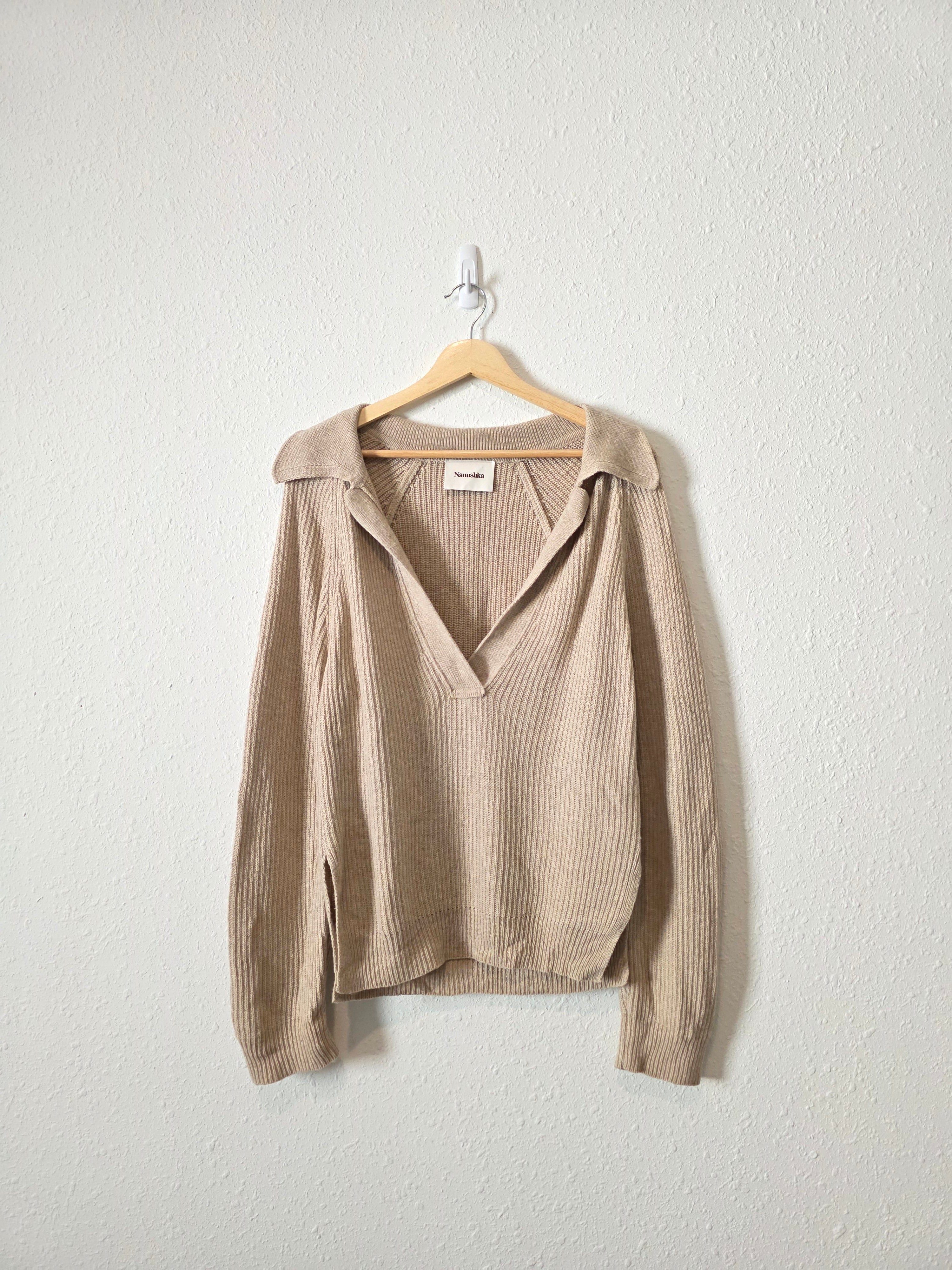Nanushka Collared Wool Cashmere Sweater (S)