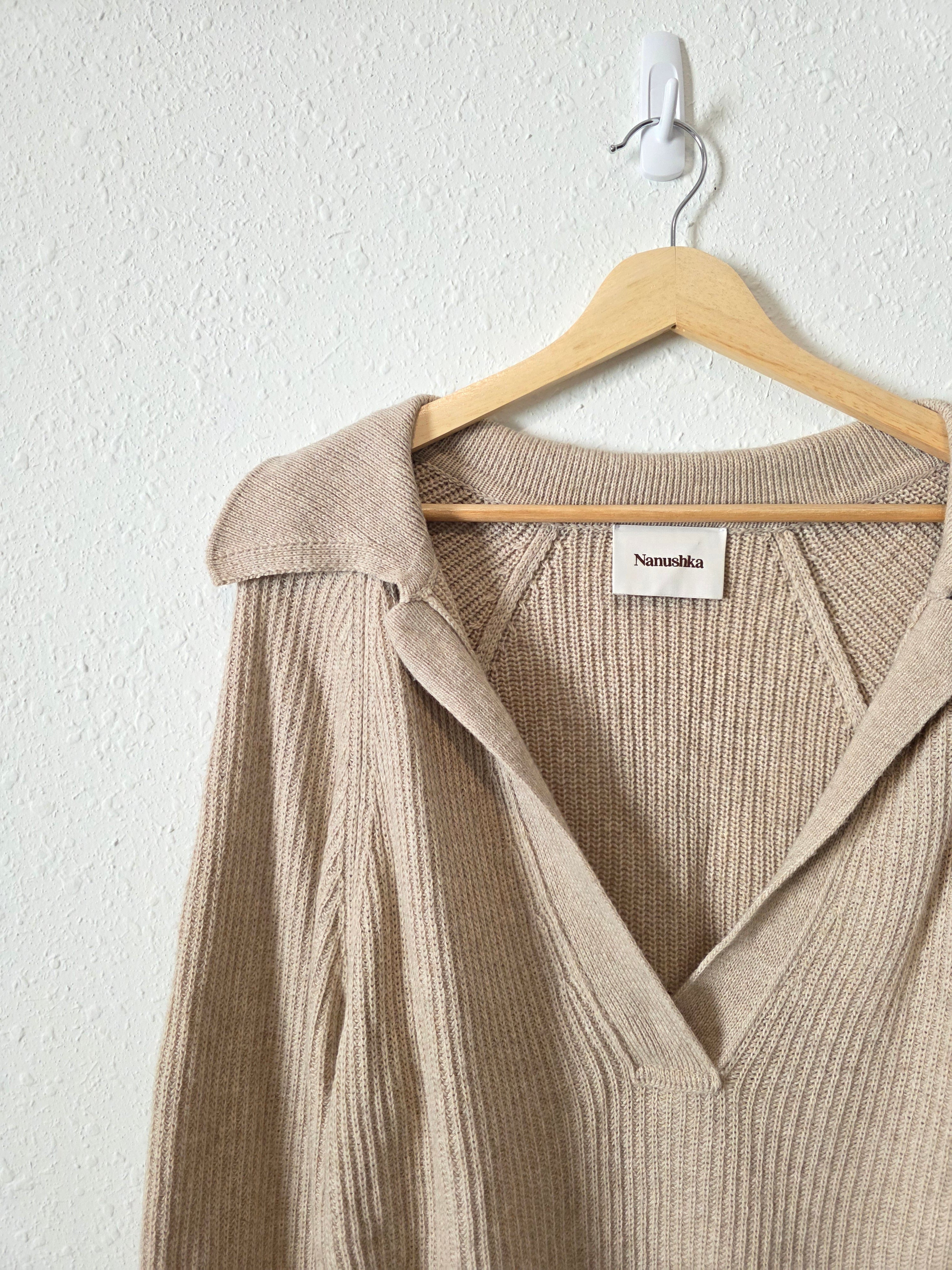Nanushka Collared Wool Cashmere Sweater (S)