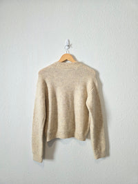 Oatmeal Cable Knit Sweater (M)