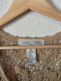 Vintage Floral Crochet Top (M)