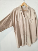Carly Jean Linen Button Up (L)