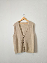 Vintage Button Up Sweater Vest (L)