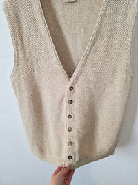 Vintage Button Up Sweater Vest (L)