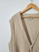 Vintage Button Up Sweater Vest (L)