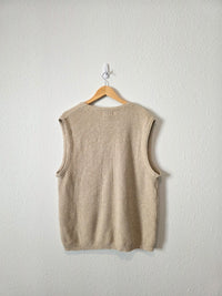 Vintage Button Up Sweater Vest (L)