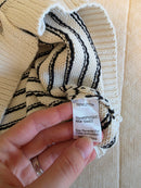 Vici Striped Button Up Knit Top (M)