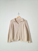 Neutral Button Up Cardigan Sweater (S)