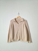 Neutral Button Up Cardigan Sweater (S)