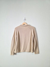 Neutral Button Up Cardigan Sweater (S)