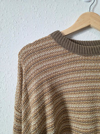 Vintage Oversized Knit Sweater (XL)