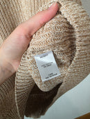 Oversized Knit Henley Sweater (L)