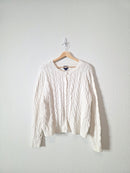 Cotton Cable Knit Sweater (XL)
