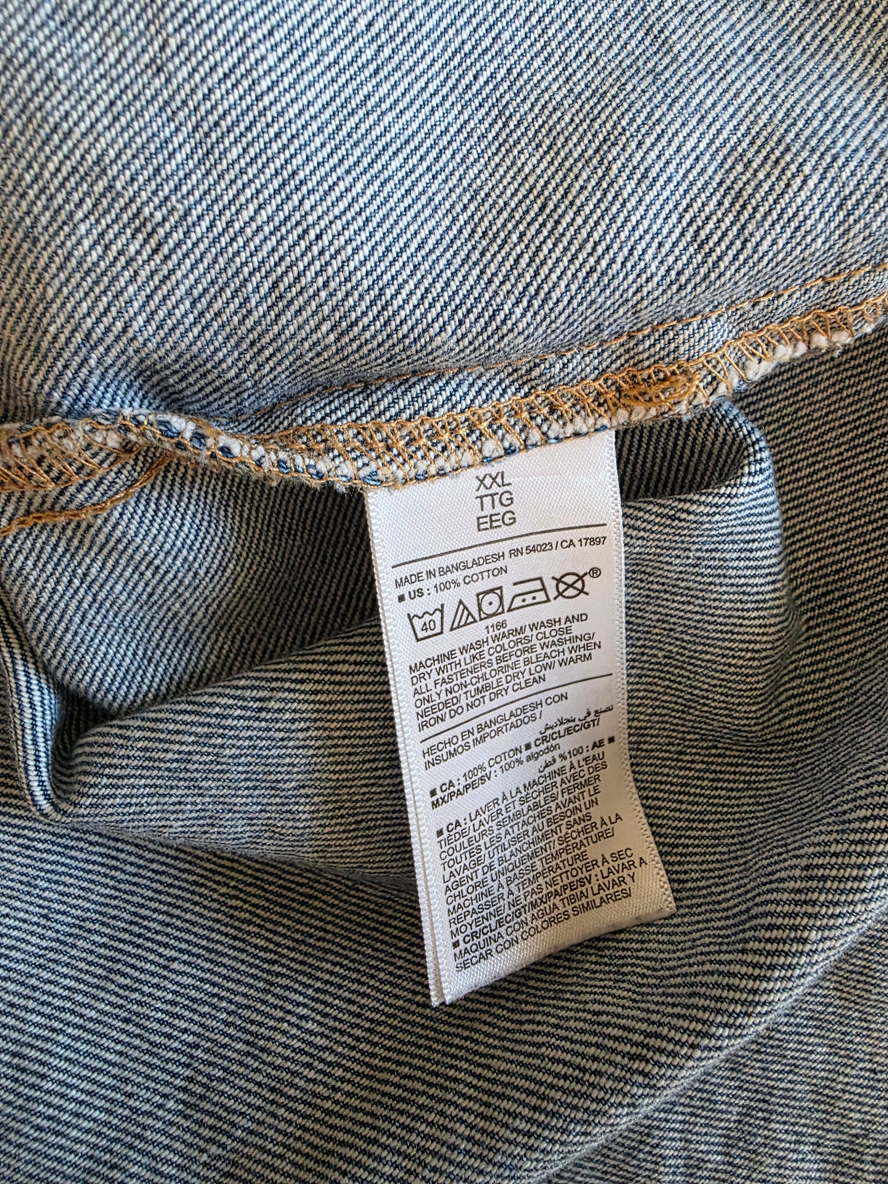 Denim Cotton Button Up (XXL)