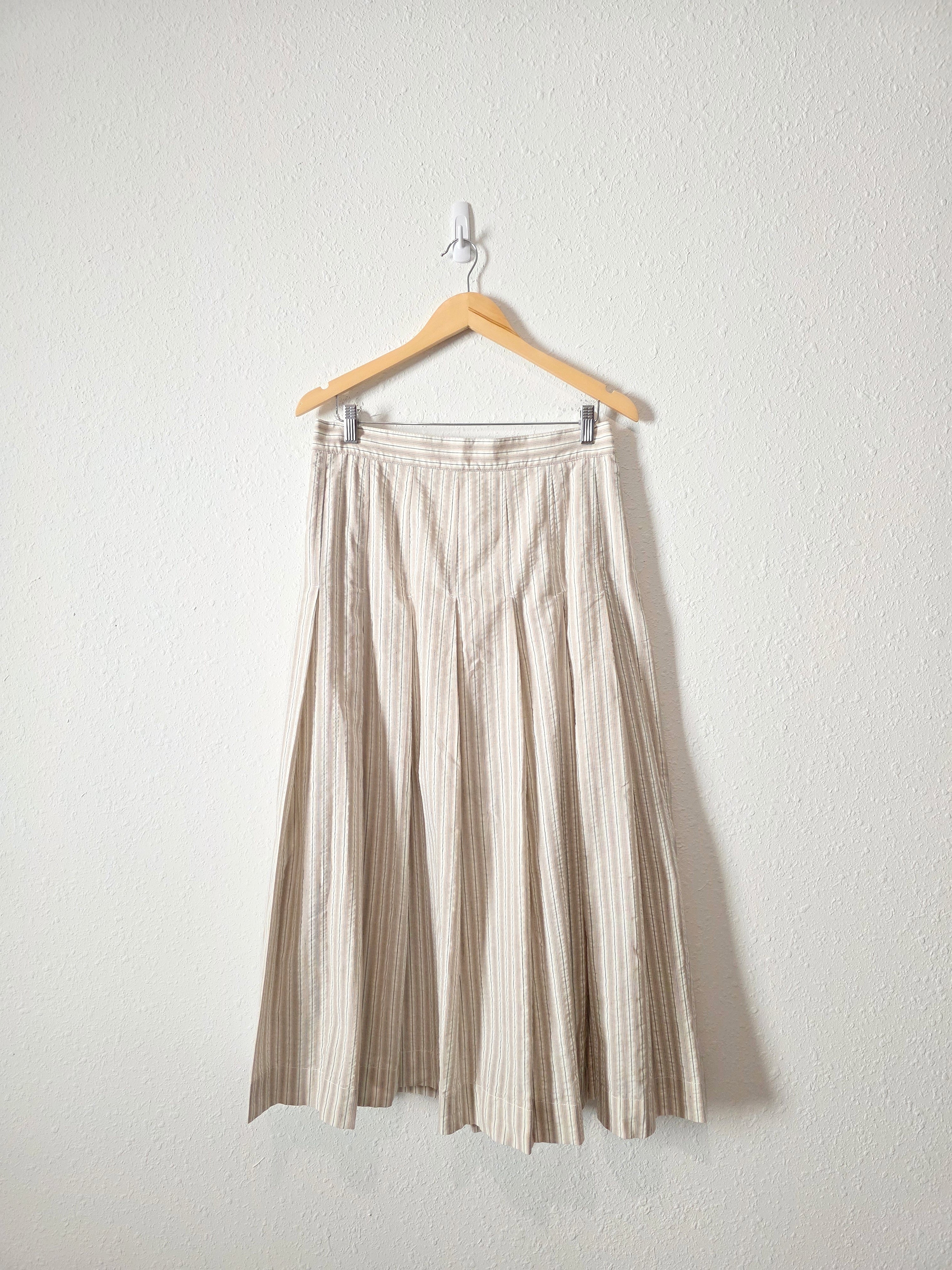 Neutral Striped Maxi Skirt (XL)