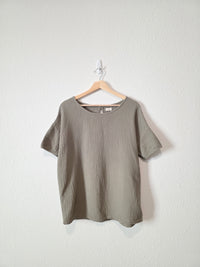 The Simple Folk Olive Muslin Top (S)