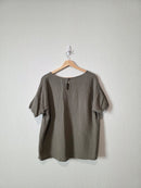 The Simple Folk Olive Muslin Top (S)