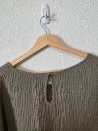 The Simple Folk Olive Muslin Top (S)