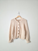 Chunky Cotton Cardigan Sweater (M)