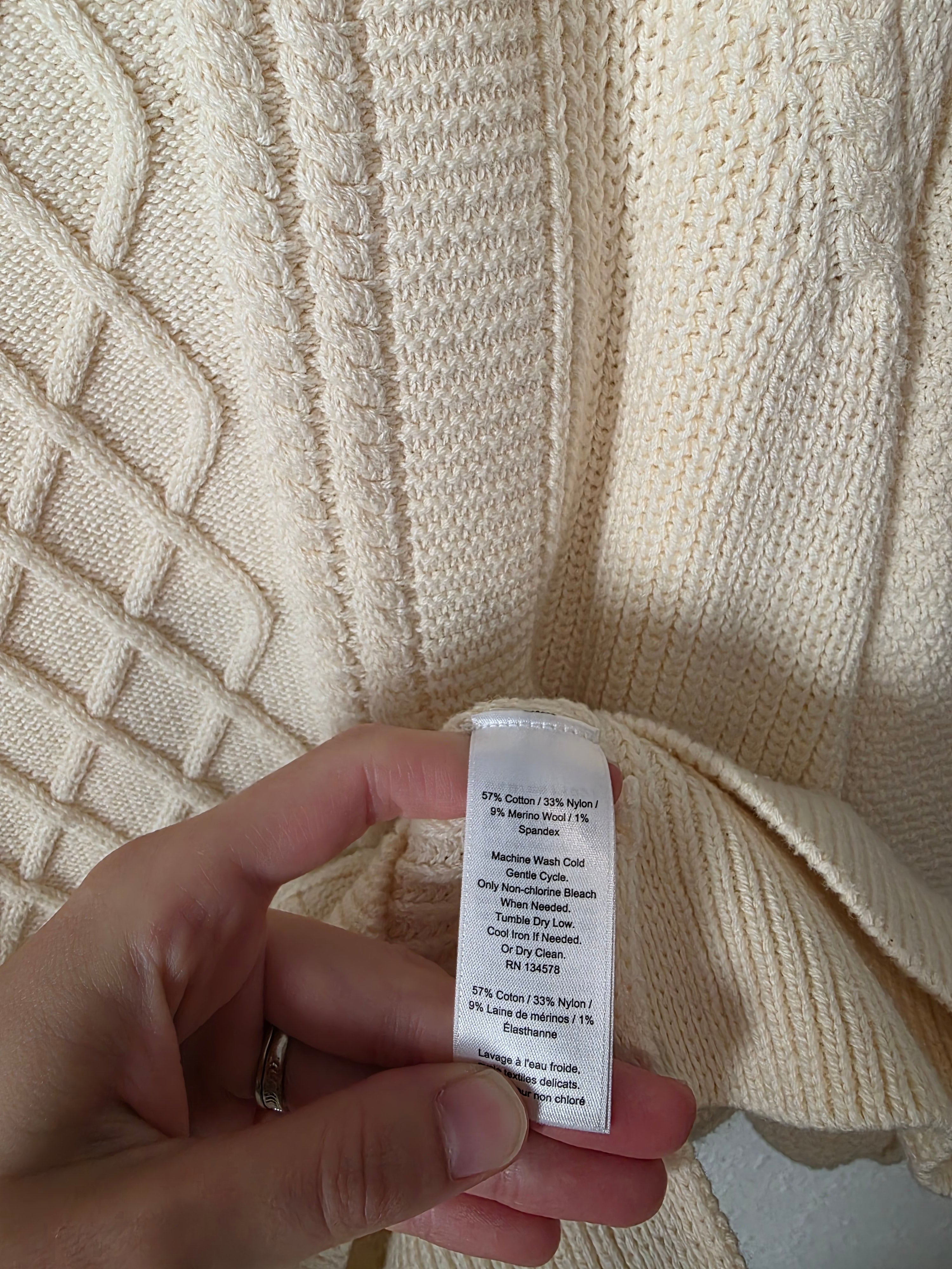 Cable Knit Fisherman Sweater (M)