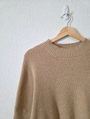 Neutral Oversized Ribbed Sweater (S)