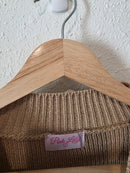 Neutral Oversized Ribbed Sweater (S)
