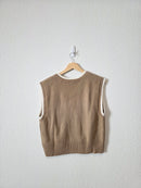 Brown Floral Sweater Vest (M)