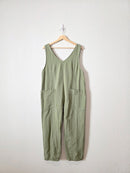 Olive Relaxed Cotton Jumpsuit (M)