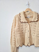 Lush Textured Collared Cardigan (L)