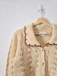 Lush Textured Collared Cardigan (L)